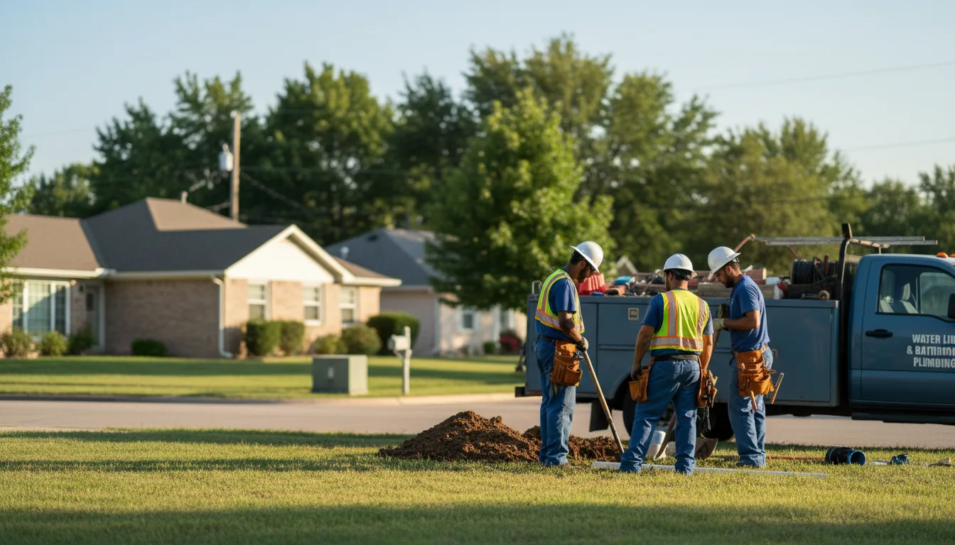 Residential water line and bathroom plumbing service in Forrest, IL
